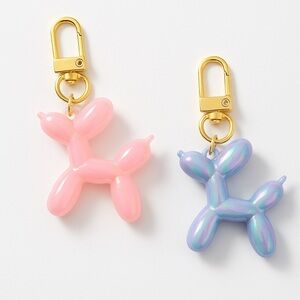 2 Balloon Dog Keychains